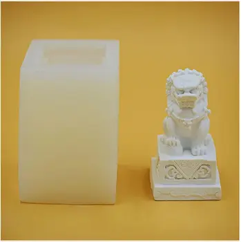 Leu De Piatră Sentinel Animal Statuie Rășină Mucegai Ceara Săpun Lut Polimeric Fondant Matrite De Silicon Arta Ambarcațiunile De A Face Bijuterii Instrument