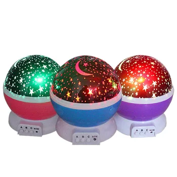 Noutatea Luminos Jucării Romantic Cerul Înstelat LED Lumina de Noapte Proiector Baterie USB Lumina de Noapte Creative Ziua Jucarii Pentru Copii