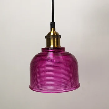 Moderne de sticlă colorate pandantiv lumina E27 6 culoare simplu cu led-uri lampă de agățat droplight pentru mese bar, restaurant deco corp de iluminat