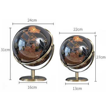 European stil Lux de Epocă Glob de metal Ornamente Pentru Decor Acasă Și Creativ Cadou glob 3D ornamente
