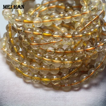 Meihan naturale de Aur Rutilated cuarț de 7,5-8mm 8-8.8 mm (2 braceletes/set) buna rotund margele vrac piatra pentru a face bijuterii