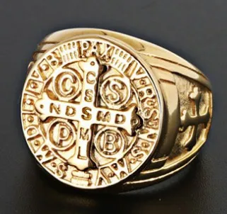Bijuterii pentru bărbați Accesorii de aur punk din oțel inoxidabil Alfabetul oameni inel Masonic inel cruce 2020 noua moda inel de metal-coreean