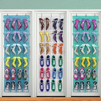 24 Sloturi Pantofi Rack Non-țesute Ușa Sac de Depozitare În Spatele Zidului de Depozitare Sac Multi-strat Sac de Depozitare Pantofi Titular