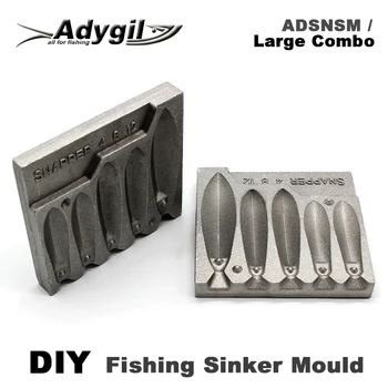 Adygil DIY Pescuit Snapper Sinker Mucegai ADSNSM/Mare Combo Snapper Sinker 112g 224g 336g 5 Cavități