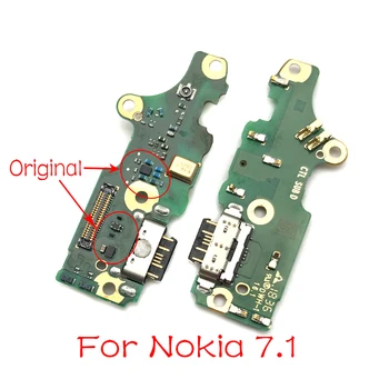 10 buc/lot,Pentru Nokia 7.1 USB de Încărcare de Putere Conectorul Dock Port microfon Microfon Cablu Flex Bord Piese de schimb
