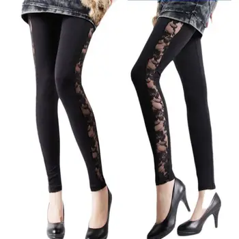 2019 Fierbinte de Vânzare de Moda Femei Negru Mozaic Confortabil Subțire Jambiere Pantaloni Plus Dimensiune L-3XL