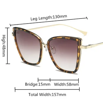 2020 Retro de Lux ochelari de Soare Vintage ochelari de Soare Cateye Supradimensionat ochelari de Soare Femei Personalitate Vintage din Metal Ochelari gafas
