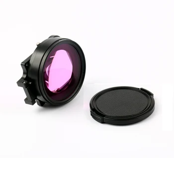 58mm 16X HD Close-up, Macro Lens Inel Adaptor aparat de Fotografiat Lentilă Filtru Galben pentru GoPro HERO 5 hero 6-a Sesiune negru Accesorii aparat de Fotografiat
