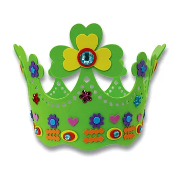 3pcs Copii Ziua de nastere Pălărie Manual Coroana de Diamante DIY Pălărie Artizanale Puzzle Jucarii pentru Copii Jucării pentru petreceri Copii, Petrecere Jucărie Pălărie