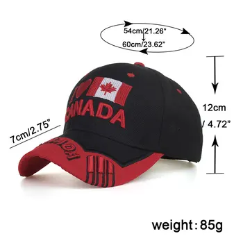 Joymay 2019 Iubesc Canada frunze de Arțar Broderie Baseball Cap Reglabil Barbati Sapca Snapback Hat B634