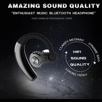 GDLYL Handsfree afaceri setul cu cască bluetooth cască de control vocal wireless căști de anulare a zgomotului de sport heaphones