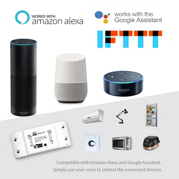 2 Bucati DIY WiFi Inteligent Întrerupător Universal Întrerupător Temporizator fără Fir Control de la Distanță Funcționează cu Alexa Google Acasa Inteligent