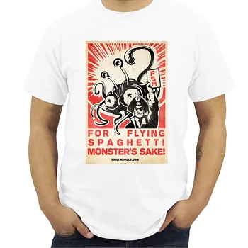 Vara Barbati Print T Camasa Guler Rotund Bărbați T-shirt FSM Flying Spaghetti Monster CCCP Amuzant Teuri Topuri Streetwear 5X