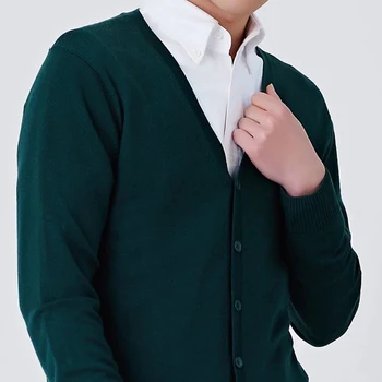 2020 Verde Smarald Cardigan Extrem De Selectat Extra Fine Merino Lână Din Australia Autmun Cald Iarna Pulovere Barbati Pulover