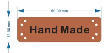 Moda engleză lucrate Manual din piele PU etichete pentru obiecte de Artizanat de Cusut eticheta 50 buc/lot/ hand made eticheta /eticheta din piele lucrate manual