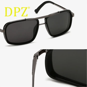 2020 DPZ Nou retro punk polarizate dublu fascicul de ochelari de soare de înaltă calitate bărbați sport de conducere pilot ochelari de soare UV400 Oculos De Sol