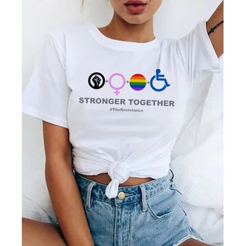 Lgbt tricou femei gay tricouri femei bisexuale sus kawaii lesbiene curcubeu t-shirt de dragoste este dragostea Câștigă tricou lesbiene