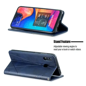 Magnetic din Piele Subțire Caz na Pentru Samsung Galaxy A70 A50 A40 A20 A30 A10 A20e A10s A30s A7 2018 Flip Stand de Telefon de Afaceri Acoperă