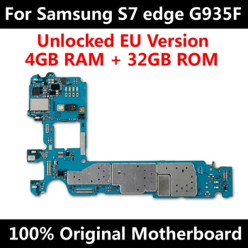 Complet Deblocat Placa de baza Original Pentru Samsung Galaxy S7 edge G935F Placa de baza Cu Chips-uri IMEI sistem de OPERARE Android Logica Consiliului UE Versiune