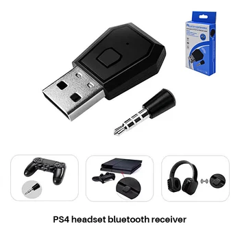 Adaptor Wireless 4.0 + EDR Dongle-Receptor Adaptor Bluetooth USB Dongle-Receptor și Emițătoare pentru PS4 set cu Cască fără Fir
