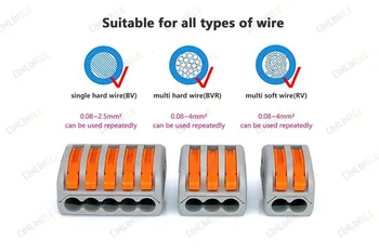 30 & 50 Piese Mini Rapid Universal Cabluri Conector De Sârmă & Set Conductor Terminal Bloc Solar Conector Cablu De Energie Rapidă Și Ușoară