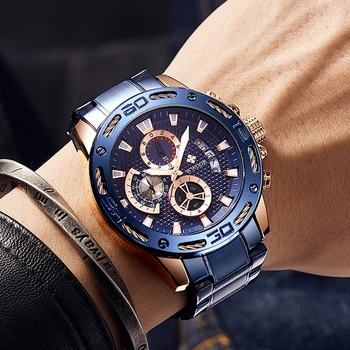 Relojes Hombre 2020 WWOOR Brand de Top Modern Multifuncțională de Sport Cuarț Ceas pentru Bărbați din Oțel Complet Militare Ceas Cronograf Xfcs