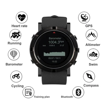 Sunroad Înot GPS inteligent sport ceas cu altimetru barometru busola pedometru bărbați ceas digital impermeabil casual