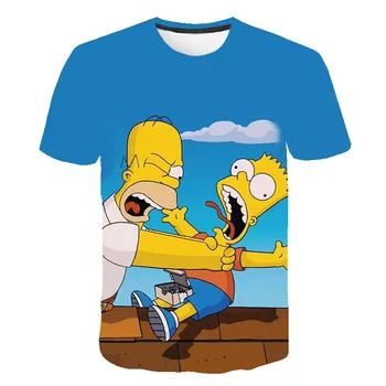 The Simpsons mama și tata fericit amuzant tricou Baieti 3D imprimate t-shirt cu maneci Scurte stil Harajuku tricou streetwear topuri