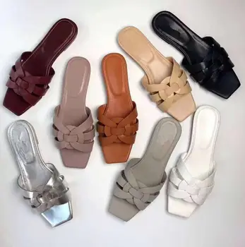 Moraima Snc din Piele Eco-legat Plat Papuci de Vara sandale Pantofi Sexy Femeie Culori Bomboane Diapozitive Plajă Purta Sandale