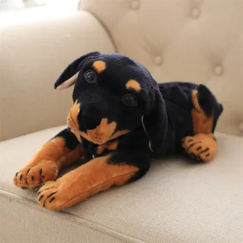 1 buc 45cm Simulare Câine/Tigru/leopard Jucării de Pluș Papusa Culcat Ghemuit Postura Reale de Bună Calitate Realiste Câine Adevărat Copil cadou