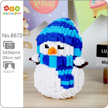 Xizai 8046 Vesel Cadou de Crăciun om de Zăpadă Zăpadă Monstru 3D Model DIY Mini Magic Blocuri Caramizi de constructie de Jucarie pentru Copii fără Cutie