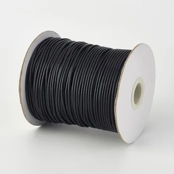 Negru-coreean Poliester Cerat Cablul de Mediu 0.5 mm, 1mm, 1.5 mm, 2mm 3mm