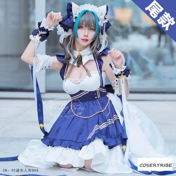 Anime Azur Lane Cheshire Lolita Maid Dress Uniformă Sexy Joc De Rol Rochie De Cosplay Costum Halloween Femei Transport Gratuit 2020 Nou.