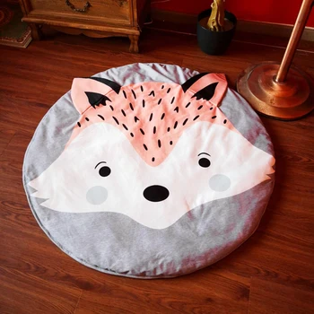 85cm Fox Imprimare copil Copilul Moale de Bumbac Plin Play Mat Pătură Podea Covor Nou-născut Crawling patura Decor Camera pentru Copii