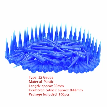 100buc Conice de Distribuire Ac Sfaturi 18G 22G 25G de Plastic Ac Bont Sfaturi Lipici materiale de etanșare Adeziv Dozator Conice Ace Set