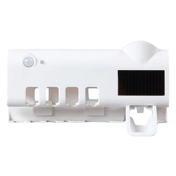 Meyjig UV Titularul Periuta de dinti Accesorii de Baie Energie Solară Automat Pasta de dinti Dozatorul de Încărcare USB Multi-funcție