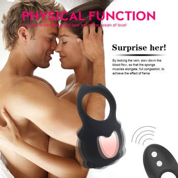 Silicon Vibratoare Penis Inel Intarziere Ejaculare Erotic Jucarii vibratoare Gay de sex Masculin Cockring Jucarii Sexuale Pentru un Cuplu Adult Bunuri Bărbați