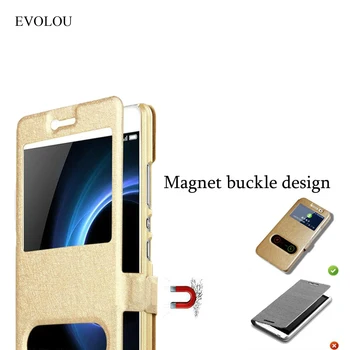 Flip Magnetic din Piele de Caz pentru LG G8S Acoperi Quick View Fereastra Piele Flip caz pentru LG Q6 G8 Ultra Subțire telefon sac