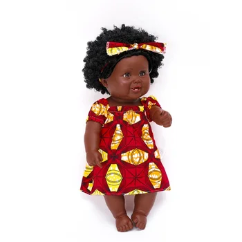 New Sosire Negru African Papusa 50CM Renăscut Baby Dolls Manual Silicon Vinil Fete Adorabil Drăguț Realist Păpuși pentru Copii Copii Cadou