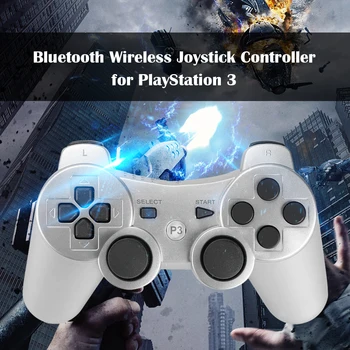 Jocuri, Gamepad-uri Pentru PlayStation 3 Bluetooth Gamepad Dual Vibration Controler de Joc fără Fir pentru PS3 Argint Dualshock Accesorii