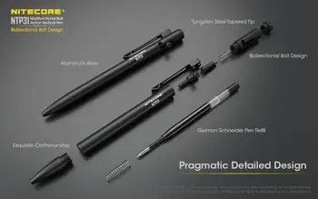 NTP31 Incarcator Tactical Pen pentru Auto-apărare Tactice de Rupere de Sticlă și de zi cu Zi Scris din aliaj de Aluminiu cu ramă de Oțel de Tungsten