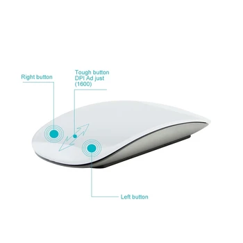 Bluetooth Wireless Arc Touch Magic Mouse-ul Ergonomic Ultra Subțire Reîncărcabilă Mouse Optic 1600 DPI Pentru Apple Macbook Soareci