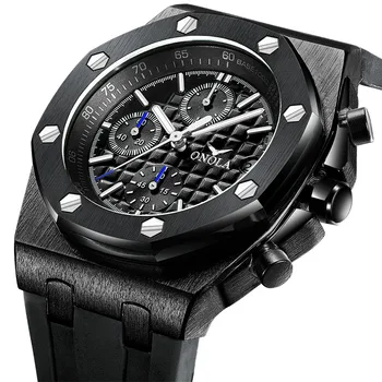 2019 ONOLA brand de moda SPORT mens ceasuri militare, ceasuri de mana ceas de aur negru impermeabil unic de metal rece ceas pentru bărbați