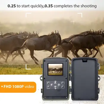 16MP1080P camera de vânătoare de animale sălbatice de urmărire camera foto capcana infraredHC802Aphoto trap0.3s trigger wireless de supraveghere camer