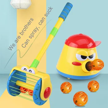 Mașină de Jucărie electrică 360° Gratuite de Mers pe jos de Tun Oală Lansator de copil Copilul Bell Ball Cărucior Aspirator de Interacțiune Părinte-copil