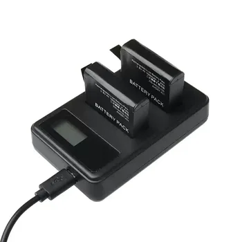 2 buc AHDBT-401Batteries + LCD Dual USB Sloturi Încărcător Pentru GoPro Erou 4 bateria de Acțiune aparat de fotografiat Accesorii