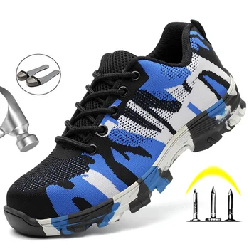 Aer ochiurilor de Plasă de Siguranță în Muncă Cizme Barbati Anti-Piercing Indestructibil Pantofi pentru Bărbați Cizme de Puncție-Dovada Adidas Steel toe pantofi transport Gratuit