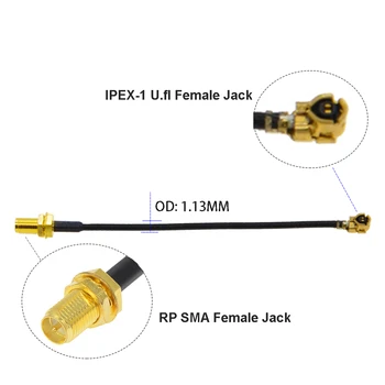 10buc/lot IPEX Cablu uFL/u.FL/IPX/IPEX1 IPEX4 de sex Feminin să-SMA Female, WIFI Antena RF Cablu RG1.13 Coadă Cablu De Extensie De Asamblare