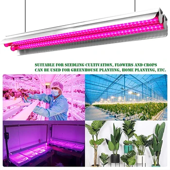 Aluminiu led-uri cresc de lumină de economisire a energiei tub Dublu Fito lampa Pentru Răsaduri de plante flori cultura spectru complet 6500k 3500k 5000k
