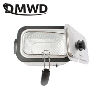 DMWD 1,5 L din Oțel Inoxidabil Singur Rezervor Electrice Friteuza fara Fum de cartofi Prajiti Pui tigaia Grill Mini Hotpot Cuptor UE NE